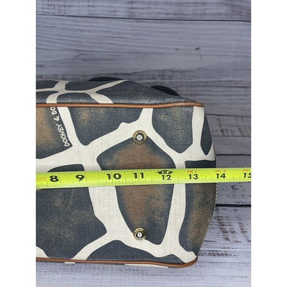 Dooney & Bourke Giaraff Animal Print Canvas Tag Tote Shoulder Bag Purse - Picture 10 of 16